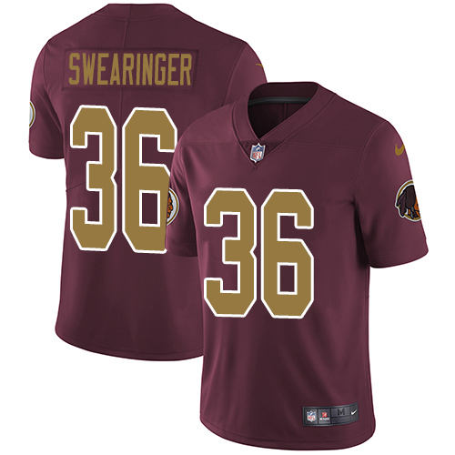 Nike Redskins #36 D.J. Swearinger Burgundy Red Alternate Youth Stitched NFL Vapor Untouchable Limited Jersey